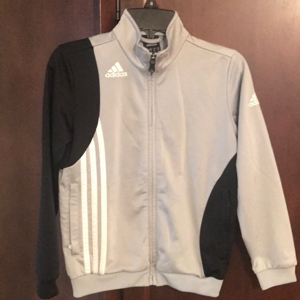 adidas Kids Gray and Black Jacket